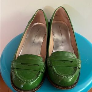 Marc By Marc Jacobs Green Loafers Patent Leather Flats